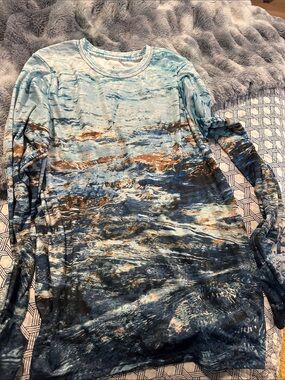 Boy’s Columbia Long-Sleeve Swim/Sun Shirt - Blue Multi